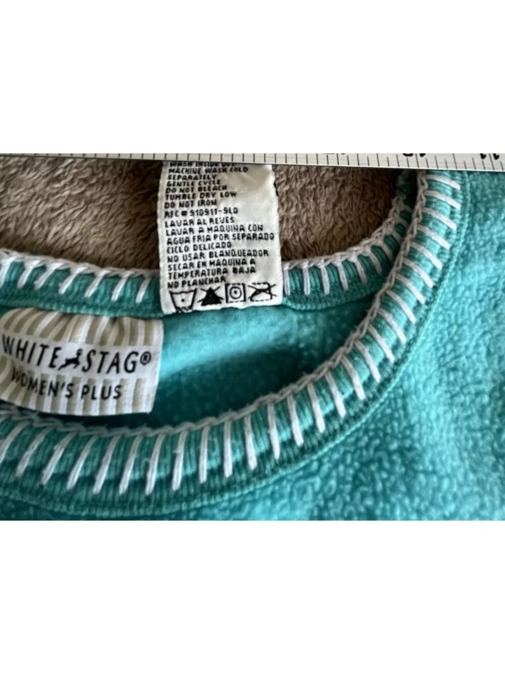 White Stag Polar Fleece Winter Penguins Top 22W 24W Blue - Picture 9 of 16